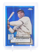 JACKIE ROBINSON 2021 TOPPS CHROME PLATINUM BLUE HYPER REFRACTOR #610 Q7168
