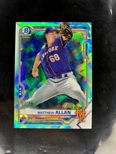 2019 Bowman Chrome Matthew Allan Ice Green Sapphire Refractor #/99 RC