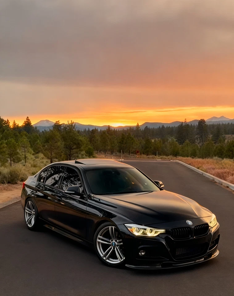 Carbon Fiber Side Front Bumper Fender Pair For BMW F30 3 Series - Image 2 of 4