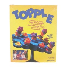 Vtg Topple Family 1992 Game By Pressman Missing 2 Pink Tokens