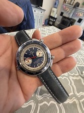 Vintage 1970's Hamilton Chrono-Matic Pan Europ 703 11003-3 Cal 11 Blue Watch