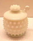 Vintage White Hobnail Honey Pot & Oil Cruet for Ir16jr only