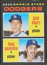 2020 Topps Dodgers 2020 Rookie Stars (Josh Sborz / Tony Gonsolin) RS, RC #343 NM