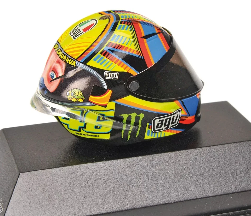 MODELLINO CASCO HELMET 1:8 MINICHAMPS VALENTINO ROSSI MOTOGP SEPANG 2014 DIECAST - Immagine 3 di 4