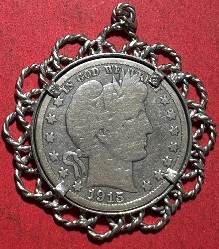 1915S US Barber SILVER Half Dollar "San Francisco" Mint! VG! Old US Coin!