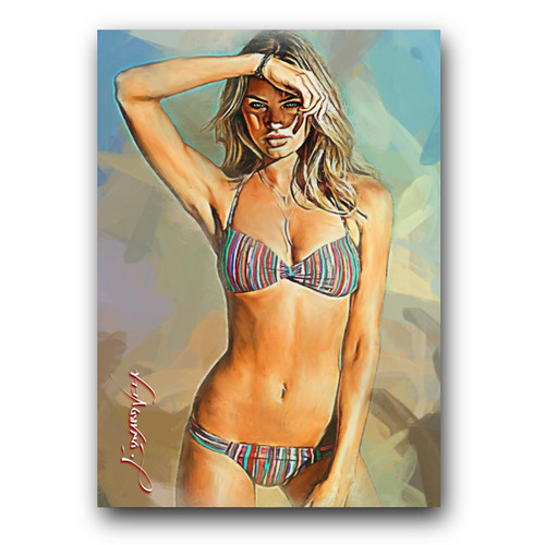 Candice Swanepoel #2 Art Card Limited 39/50 Vela Signed (Celebrities Women)