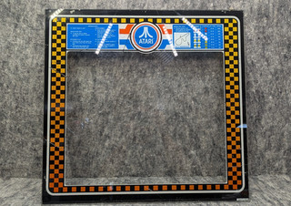 Original ATARI World Rally Stand Up Arcade Monitor Glass Bezel 22.5" X 23.5"