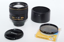 Nikon AF-S Nikkor 85mm f1.4 G FAST  Telephoto Lens. Box. Nikon FTZ Z Lens Adapt.