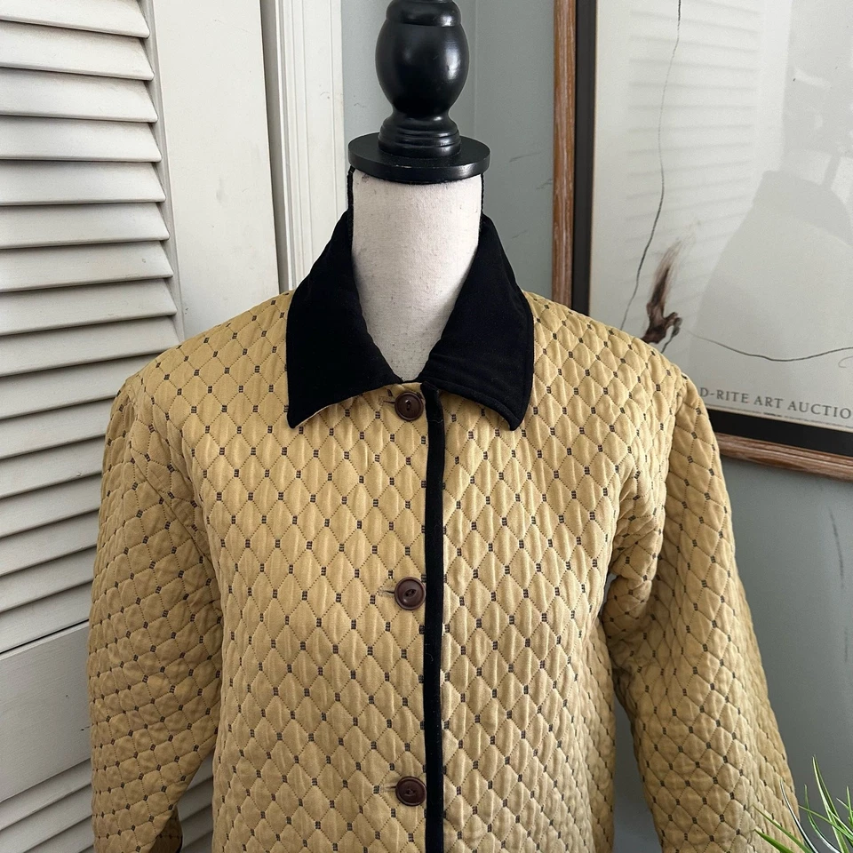 Винтажная женская куртка J MCLAUGHLIN 8 бежевая стеганая уличная опрятная повседневная - Изображение 2 из 4