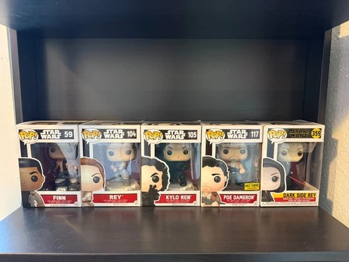 Funko Pop! Star Wars Bundle - Finn, Rey, Kylo Ren, Poe Dameron, Dark Side Rey