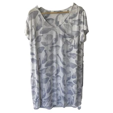 Soma Sleep Shirt Size XL Watercolor Fish Dolphin Print Cool Nights Nightgown