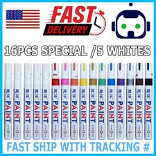 16Pc Waterproof Permanent Paint Marker Pen For Car Tyre Tire Tread Rubber Metal