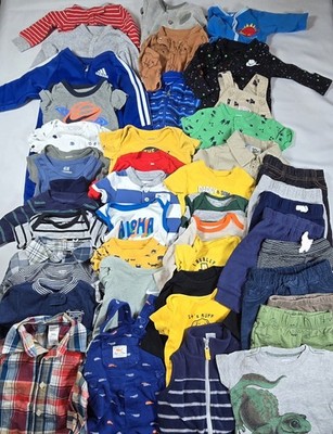 45 Lot Bundle Baby Boy Clothes Bodysuits Sleepers Pants:  3M   3Months,