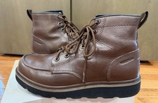 SOREL Slabtown 62  Men  s Moc Waterproof Brown Leather Lace-Up Boots