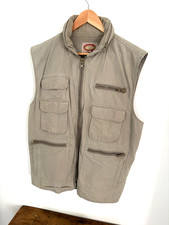 Vintage 1980s Banana Republic Safari Hooded Bush Vest Khaki Travel Large