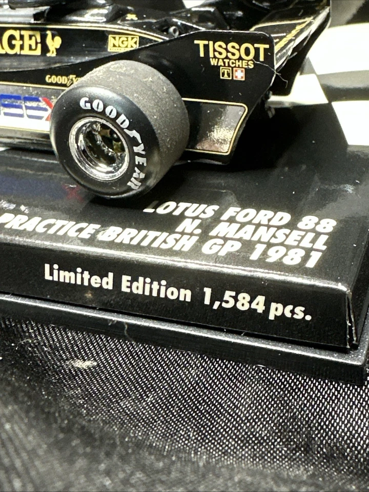 Minichamps 1/43 Lotus Ford 88 "British GP 1981" Nigel Mansell Scarce Boxed USA - Image 2 of 4