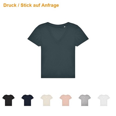 B&C BE INSPIRED Women´s T-Shirt Kurzarm Shirt V-Ausschnitt