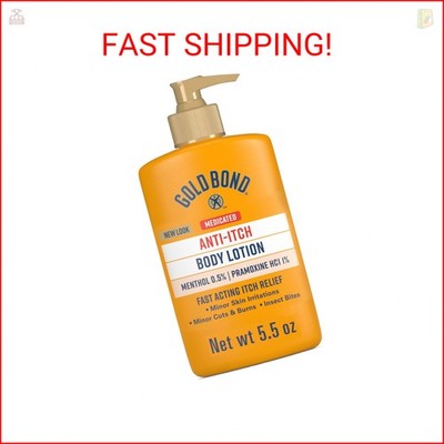 Gold Bond Medicated Anti-Itch Body Lotion, 5.5 oz., Steroid Free, Fast Acting It