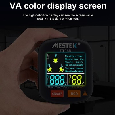 30-250V Portable Digital Socket Tester Detector RCD Voltage Tester Ground
