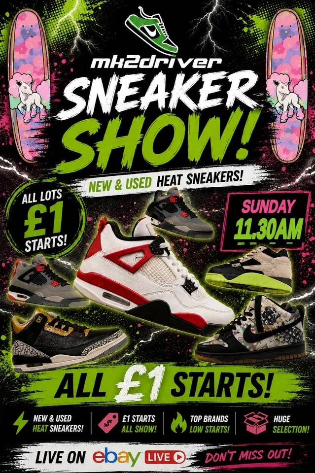 £1 and set price sneakers, candles & Pokemon! Grab a grail or a gift!