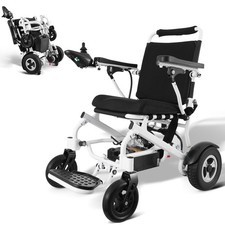 Uimoso Foldable Electric Power Wheelchair lightweight Mobility Wheelchair 300lbs