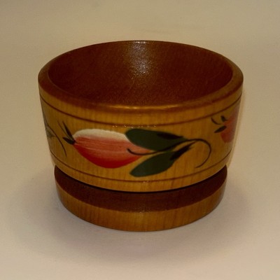 Khokhloma Russian Folk Art Small Wooden Decorative Bowl - EUC