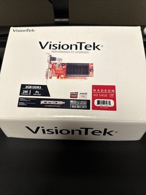 NEW VisionTek Radeon HD 5450 2GB DDR3 PCIe Graphics Card HDMI DVI VGA 900861