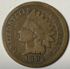 1891 Indian Head Cent Penny J26I