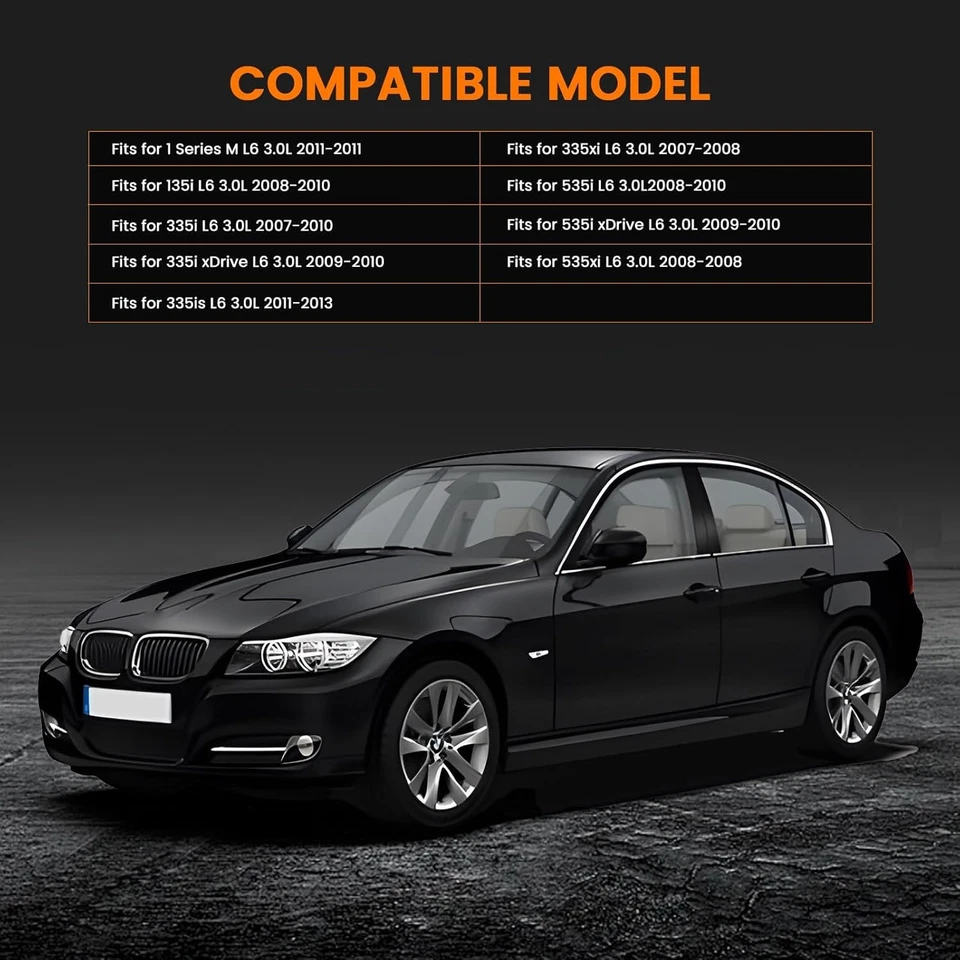 Belt Tensioner Assembly Idler Pulley Drive Belt Kit For BMW 135i 335i is xi Foto 3 de 4