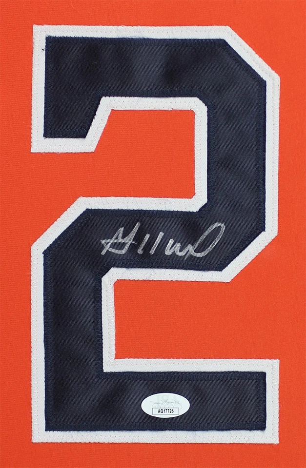 Camiseta Jose Altuve Autografiada y Enmarcada Naranja Houston Certificada por la JSA Foto 2 de 4