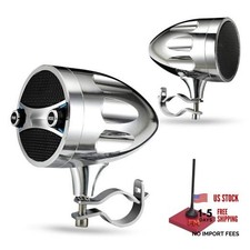 Motorcycle Speakers Motorcycle Bluetooth Speakers Motorcycle Speakers Silver