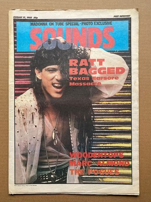RATT SOUNDS MAGAZINE AUG 17 1985 RATT COVER WITH MORE INSIDE UK