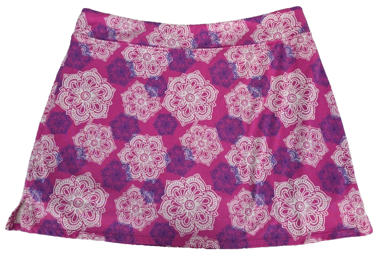 Tranquility Pink Abstract Print Skort Sz Large Pickleball Golf Tennis Athleisure