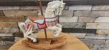 Vintage Homco Rocking Horse Porcelain Carousel Horse Ornate