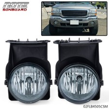 SMOKE PICKUP BUMPER FOG LIGHTS LAMPS LEFT+RIGHT FIT FOR 03-06 SIERRA 1500-3500