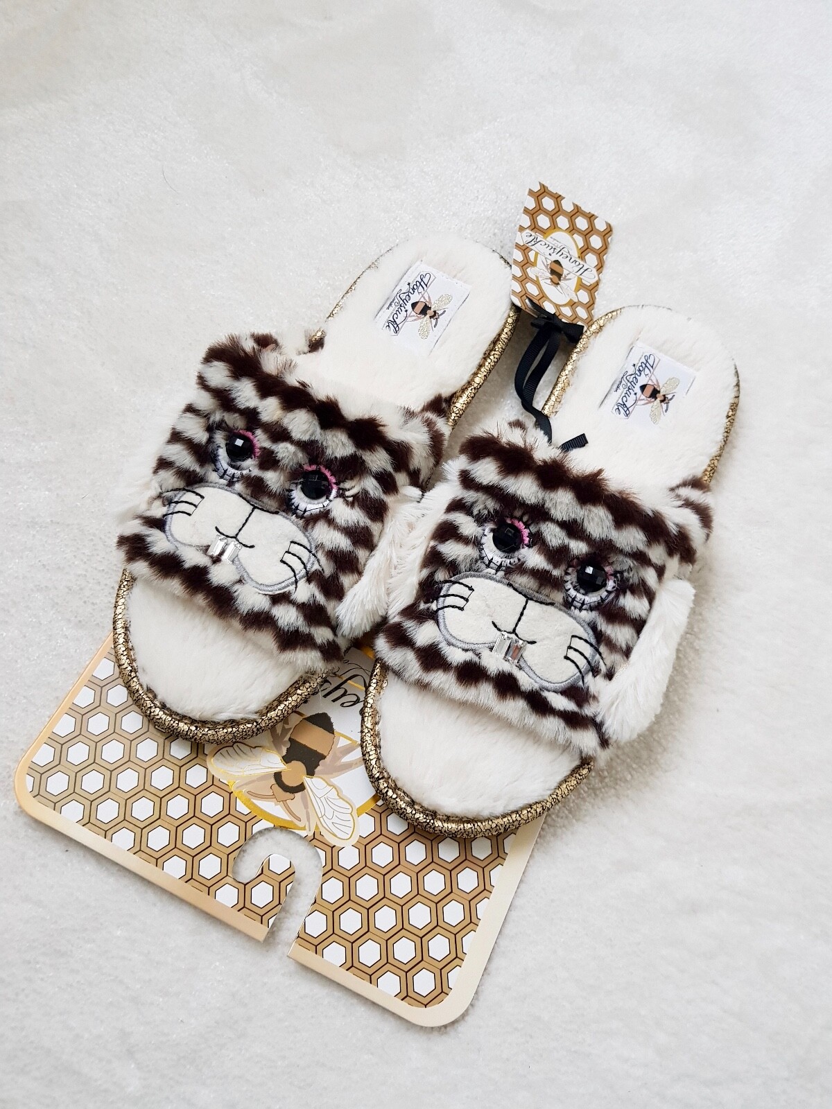 APL PANTOFOLE DONNA PANTOFOLE PELUCHE TG.L by HONEY SUCKLE