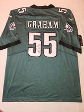 BRANDON GRAHAM signed EAGLES custom jersey PSA/DNA COA SIZE XL