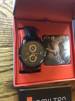 Hamilton Railroad watch Men's H406860 Black Vintage Rare Outstanding Wristwatch