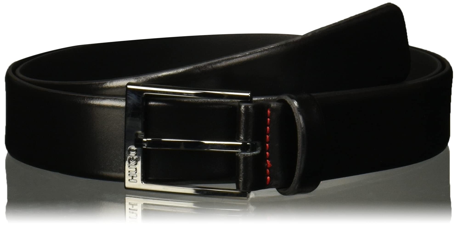 HUGO Hugo Boss Mens Garney Leather Belt Accessory -black 44 10790₽