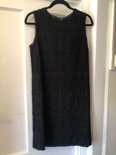 New DOLCE & GABBANA Black Key Design Lace & Green Silk Sleeveless Dress,44/12