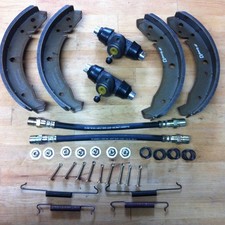 Bremsen SET HA VW K&auml;fer 1303 Schr&auml;glenker Bremsbacken RBZ Schlauch K&auml;fer cabrio