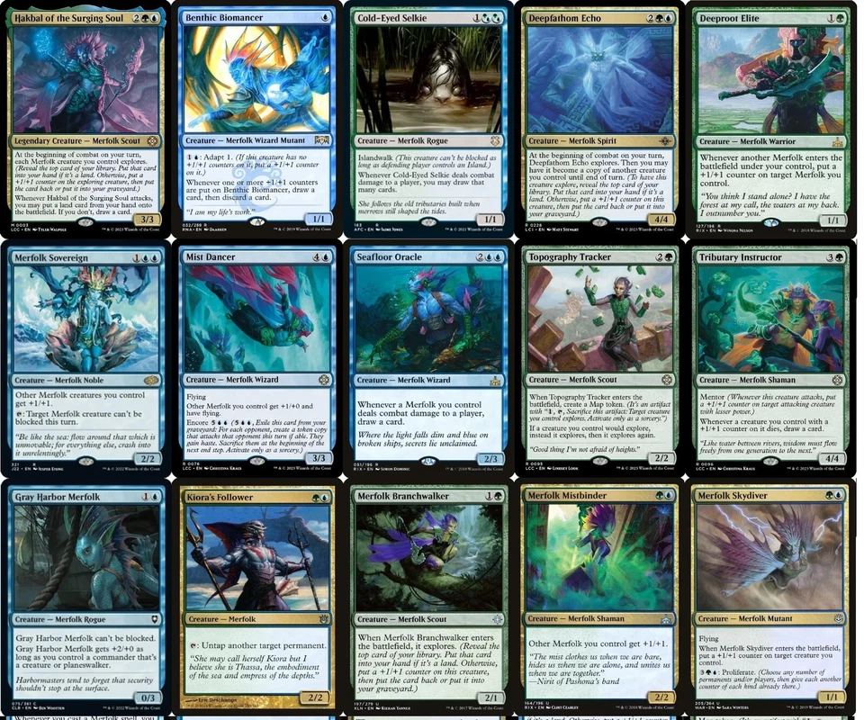 Commander Merfolk Deck - Hakbal - Simic - Blue Green - EDH -100 Card - MTG NM/M! - Image 2 of 4