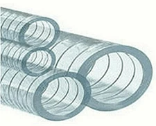 Clear PVC Steel Spiral Hose - Oil / Water / Gases 3/8"-1-1/4" X 100ft coils