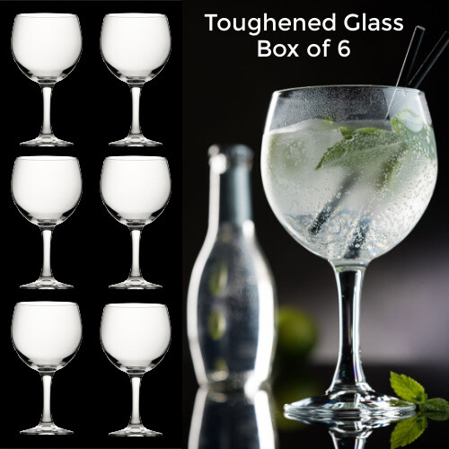 Moda Toughened Gin Goblet Glass Clear Glassware For Bars 20Oz (57Cl) Pack Of 24 - Image 3
