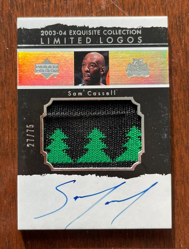 2003-04 Upper Deck Exquisite Sam Cassell Limited Logos Auto Patch 27/75