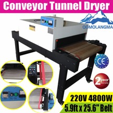 220V 4800W T-shirt Conveyor Tunnel Dryer 5.9ft x 25.6" Belt for Screen Printing