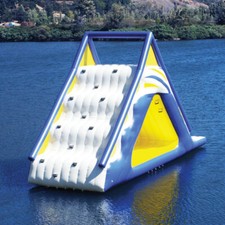 Inflatable Floating Water Trampoline Park Triangle Water Slide For Adults Kids