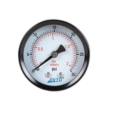 General Dry Pressure Gauge, 1.5" Dia, 0-30 psi, 1/8 NPT Back Mount ( pack of 1)