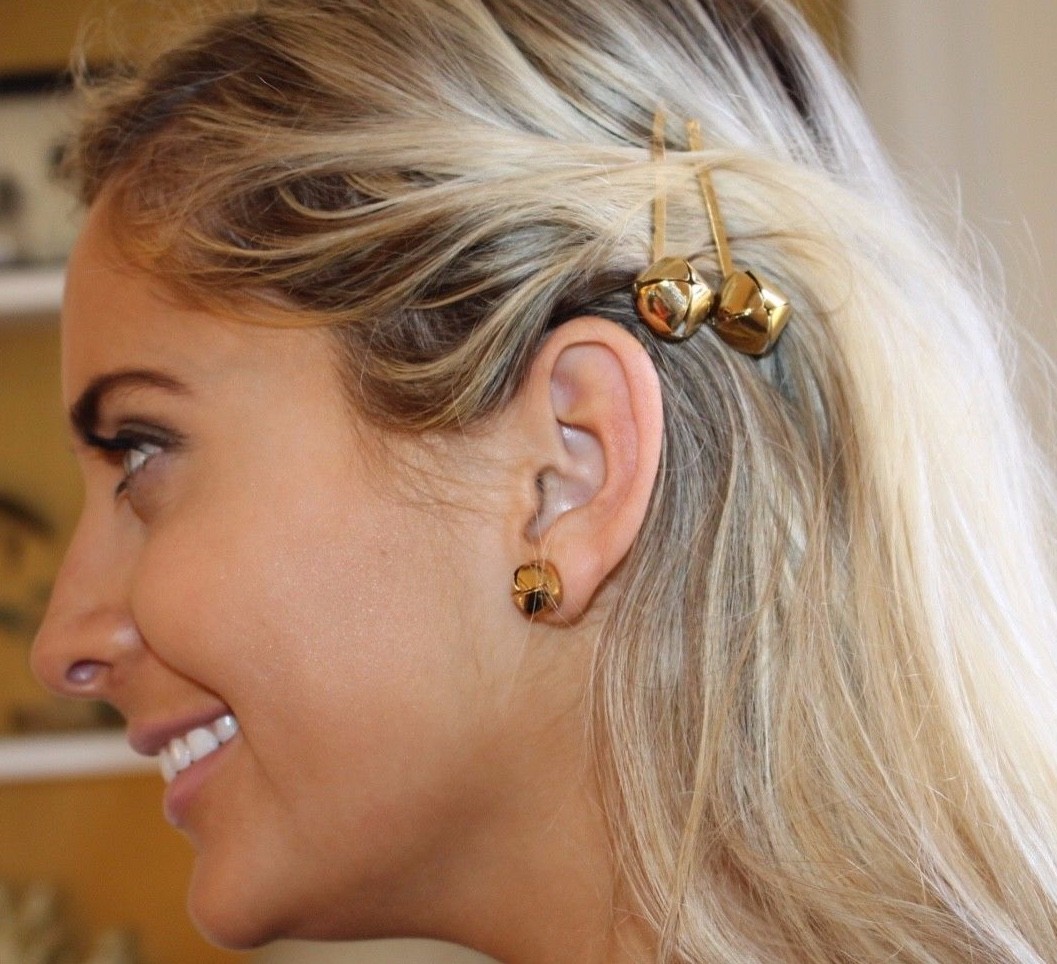 Kate Spade Jingle Bells Gold Hair Grip Bobby Pins AND Jingle  display picture 3