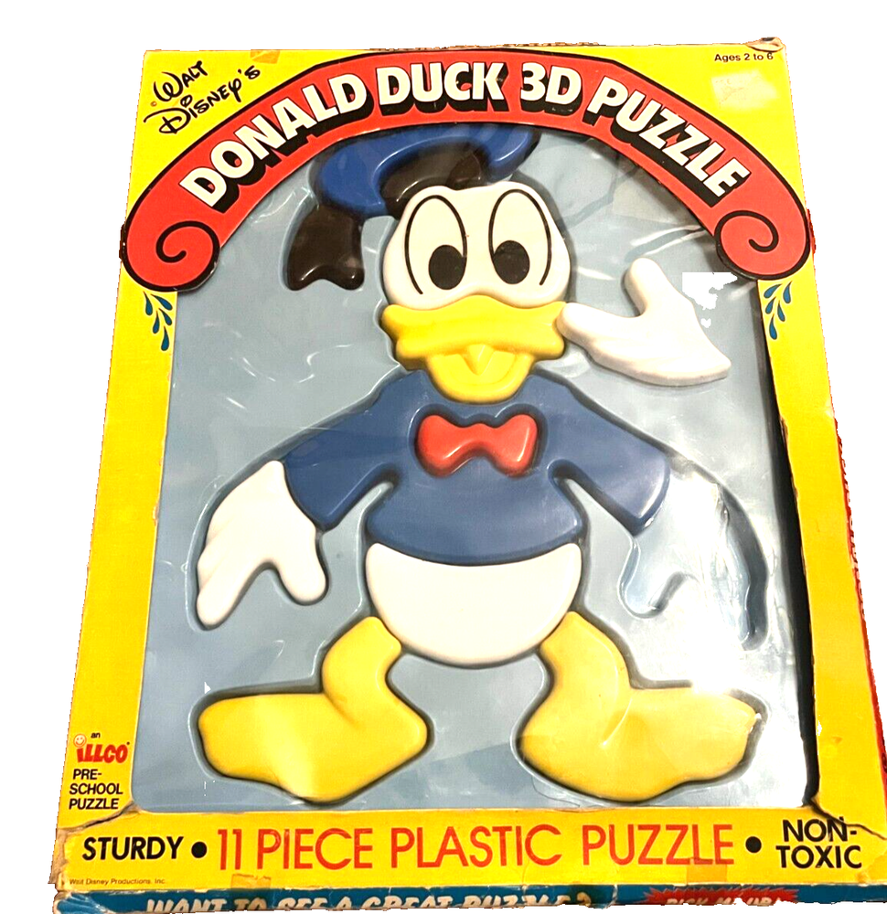 Vintage Donald Duck 3 D Puzzle in Box